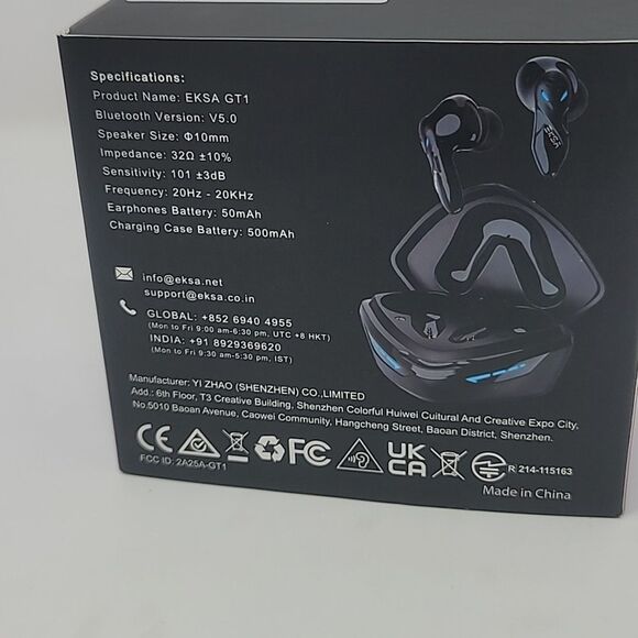 EKSA GT1 Cobra Gaming Bluetooth Earbuds Ultra Low Latency - 36 Hours Playtime - Picture 3 of 5